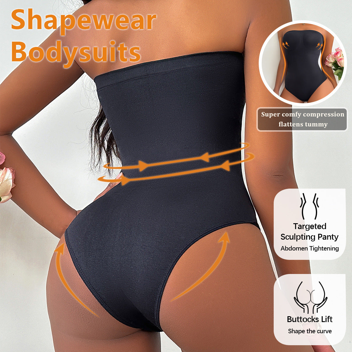 One-piece shapewear bodysuit