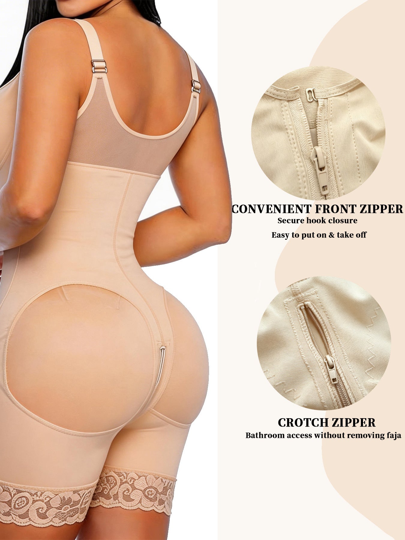 Adjustable Compression Shapewear Bodysuit