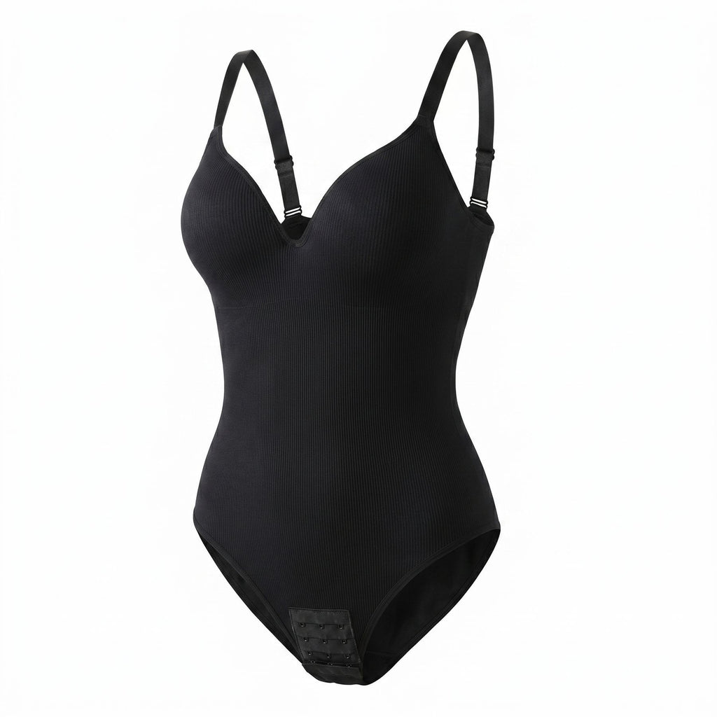 Braless V-Neck Tank Top Waist Cincher and Shapewear with Backless Design