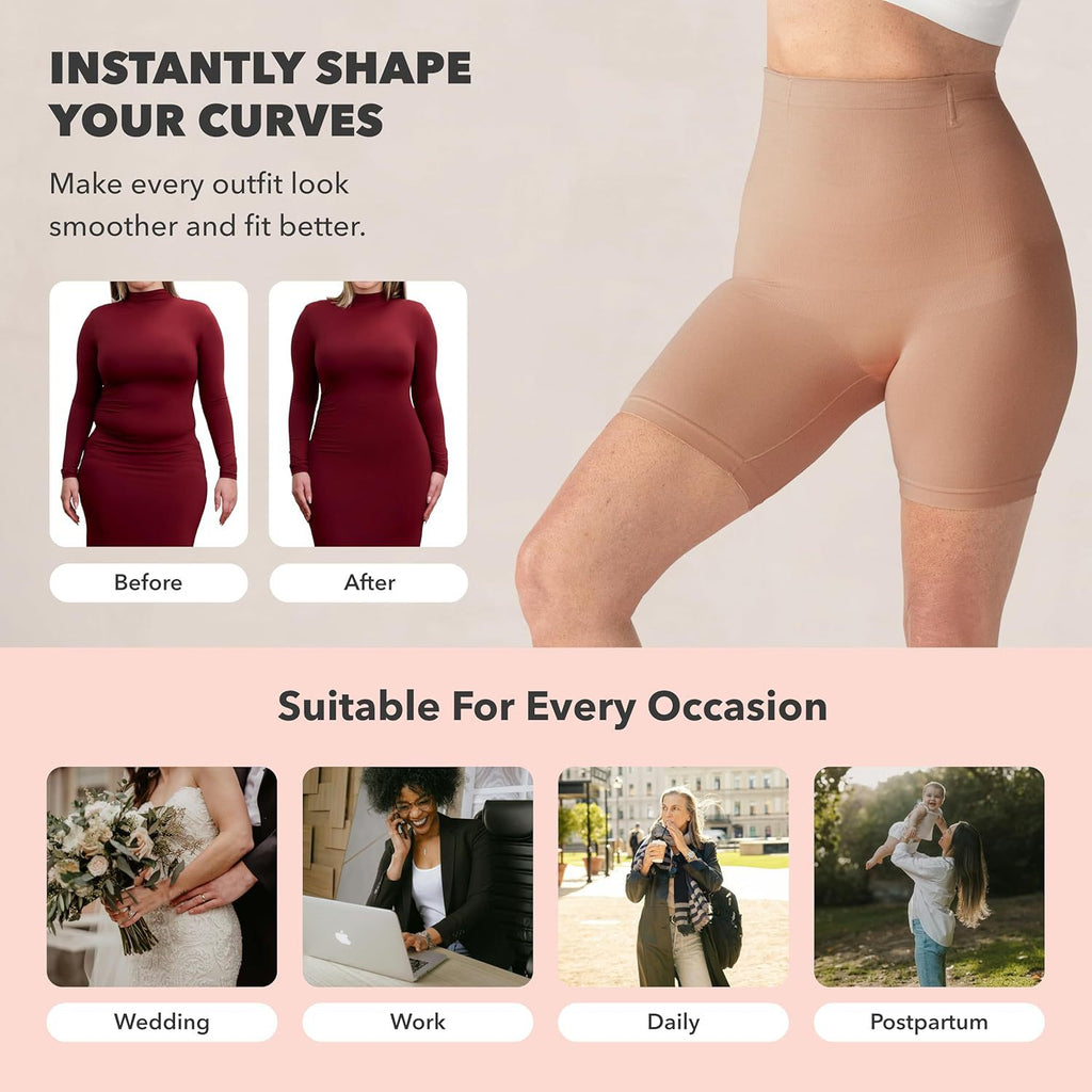 High-Waisted Tummy Control Shapewear Shorts